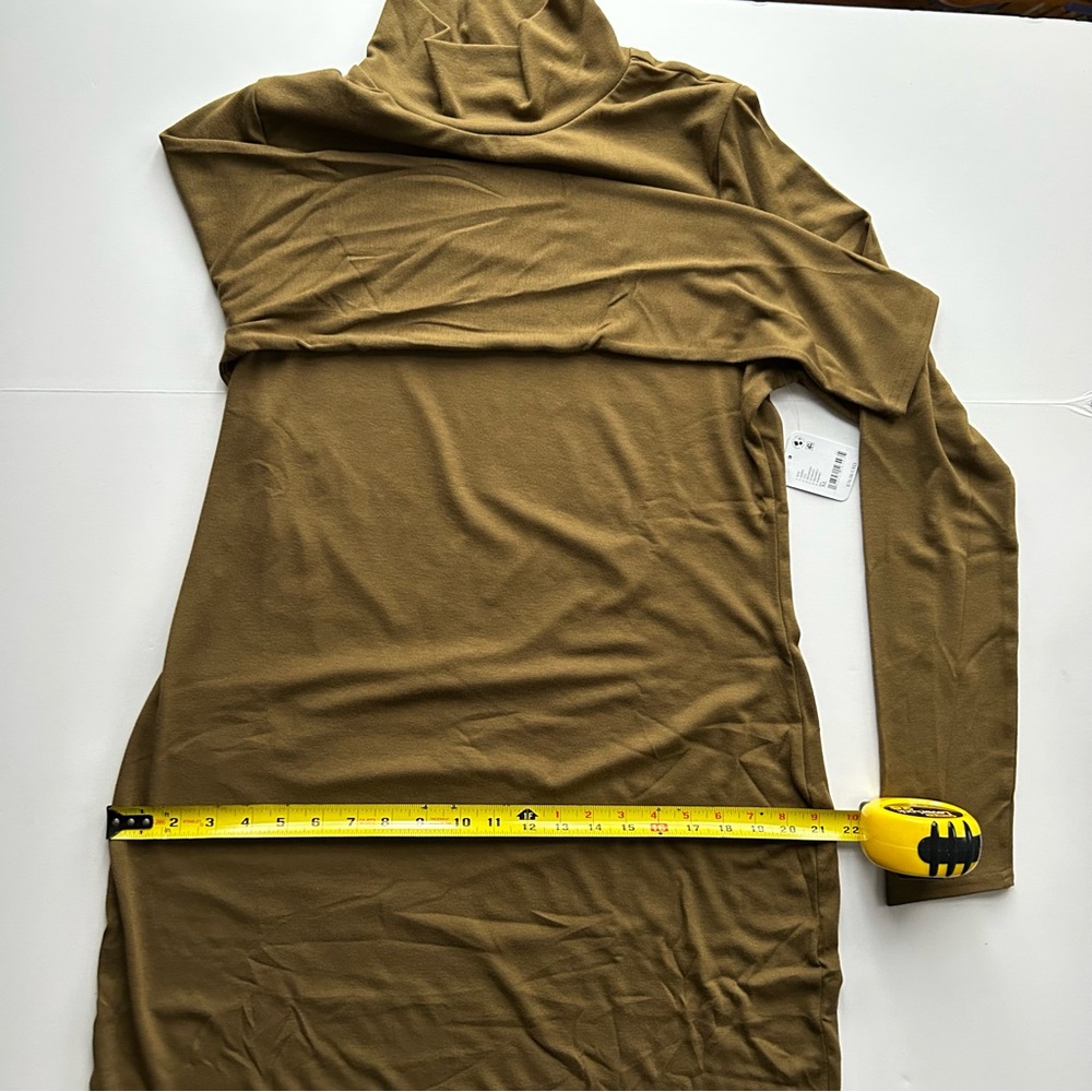 ๐(A075) NWT Free People Good Feels Mockneck MIdi in Seaweed. Size: XL - Picture 13 of 16